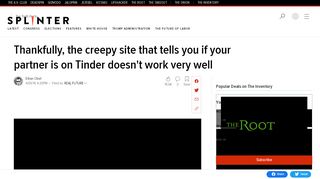 
                            8. Thankfully, the creepy site that tells you if your partner is on Tinder ...