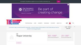 
                            9. Thapar University World University Rankings | THE