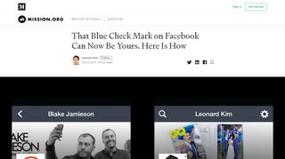 
                            13. That Blue Check Mark on Facebook Can Now Be Yours. Here Is How