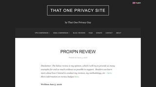 
                            12. That One Privacy Site | ProXPN Review