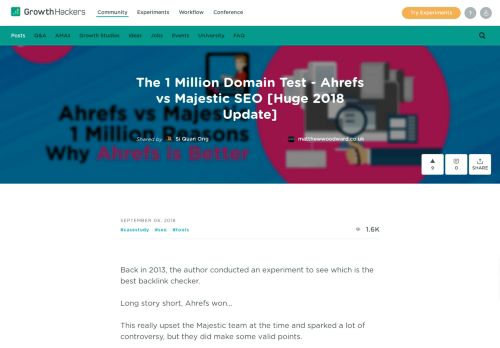 
                            9. The 1 Million Domain Test - Ahrefs vs Majestic SEO [Huge 2018 Update]