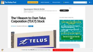 
                            11. The 1 Reason to Own Telus Corporation (USA) Stock | The Motley ...