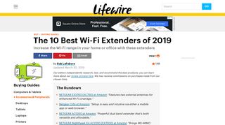 
                            12. The 10 Best Wi-Fi Extenders to Buy in 2019 - Lifewire