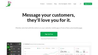 
                            3. The 100% FREE live chat application for your website!