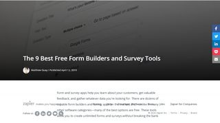 
                            3. The 12 Best Free Form Apps and Survey Builder Tools - Zapier