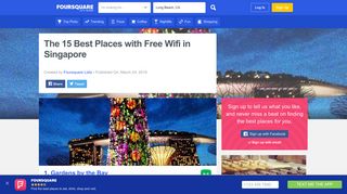 
                            6. The 15 Best Places with Free Wifi in Singapore - Foursquare