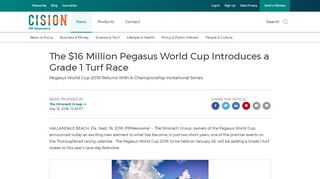 
                            7. The $16 Million Pegasus World Cup Introduces a Grade 1 Turf Race
