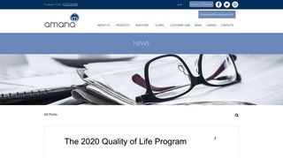 
                            11. The 2020 Quality of Life Program - Amana