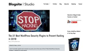 
                            13. The 27 Best WordPress Security Plugins to Prevent Hacking in 2018