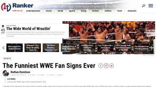 
                            12. The 28 Funniest WWE Fan Signs Ever - Ranker