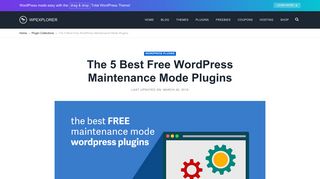 
                            12. The 5 Best Free WordPress Maintenance Mode Plugins - WPExplorer