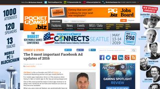 
                            7. The 5 most important Facebook Ad updates of 2016 - Pocket Gamer.biz