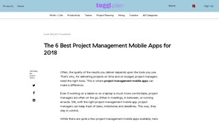 
                            13. The 6 Best Project Management Mobile Apps for 2018 - Teamweek Blog