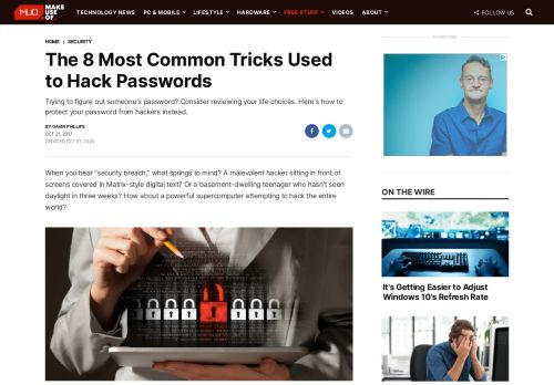 
                            12. The 7 Most Common Tactics Used To Hack Passwords - MakeUseOf