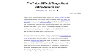 
                            13. The 7 Most Difficult Things About Dating An Earth Sign - Bustle