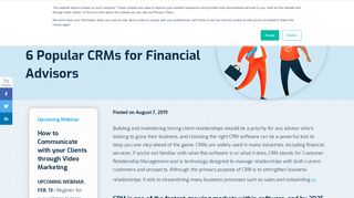 
                            12. The 9 Best CRM Software for Financial Advisors to Use in 2017