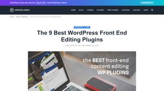 
                            4. The 9 Best WordPress Front End Editing Plugins - WPExplorer