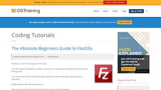 
                            10. The Absolute Beginners Guide to FileZilla - OSTraining