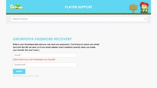 
                            4. The Account Recovery Page. - Growtopia Support
