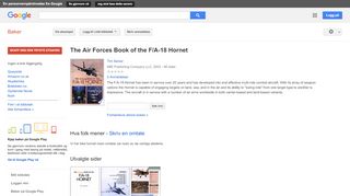 
                            7. The Air Forces Book of the F/A-18 Hornet - Resultat for Google Books