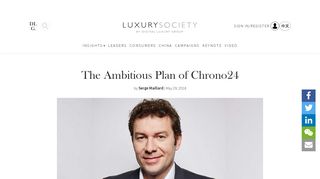 
                            11. The Ambitious Plan of Chrono24 - Luxury Society