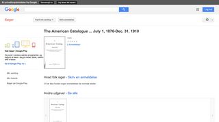 
                            9. The American Catalogue ... July 1, 1876-Dec. 31, 1910