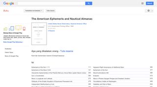 
                            10. The American Ephemeris and Nautical Almanac