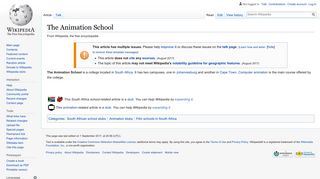 
                            3. The Animation School - Wikipedia