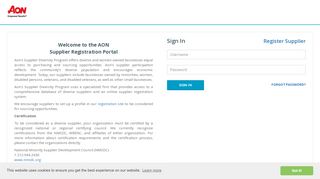 
                            8. the AON Supplier Registration Portal - Sign In - CVM Solutions