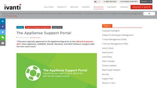 
                            1. The AppSense Support Portal | Ivanti