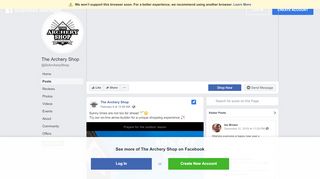 
                            8. The Archery Shop - Posts | Facebook - Business Manager