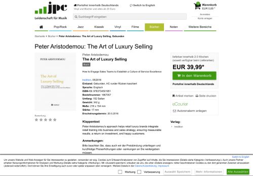 
                            7. The Art of Luxury Selling - Peter Aristodemou (Buch) – jpc