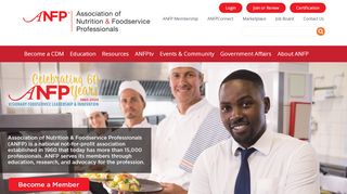 
                            7. The Association of Nutrition & Foodservice Professionals: ANFP