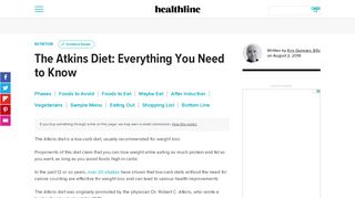 
                            4. The Atkins Diet: Everything You Need to Know - Healthline