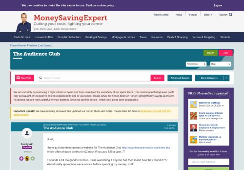 
                            2. The Audience Club - MoneySavingExpert.com Forums