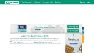
                            6. The Bank Of Khyber jobs 2019 in Pakistan - BOK Jobs on ...