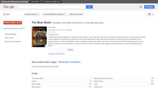 
                            6. The Bear Book: Readings in the History and Evolution of a Gay Male ... - Google Books-Ergebnisseite