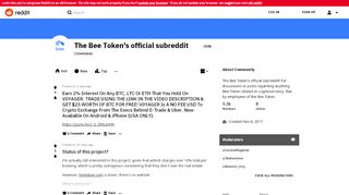 
                            10. The Bee Token's official subreddit