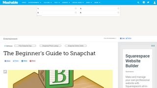 
                            11. The Beginner's Guide to Snapchat - Mashable