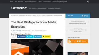 
                            11. The Best 10 Magento Social Media Extensions @DreamGrow 2018