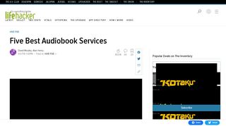 
                            13. The Best Audiobook Services - Lifehacker