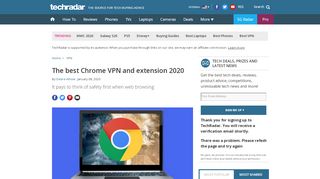 
                            8. The best Chrome VPN 2019 | TechRadar
