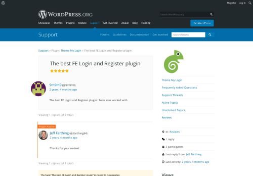 
                            12. The best FE Login and Register plugin | WordPress.org
