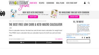 
                            8. The BEST Free Low Carb & Keto Macro Calculator | Wholesome Yum