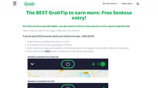 
                            12. The BEST GrabTip to earn more: Free Sentosa entry! | Grab SG