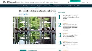 
                            11. The best hotels for spa breaks in Europe | Telegraph Travel