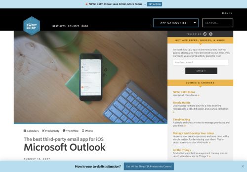 
                            8. The best iPhone email app: Outlook — The Sweet Setup