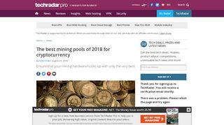 
                            11. The best mining pools of 2018 for cryptocurrency | TechRadar