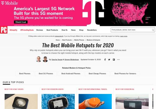 
                            10. The Best Mobile Hotspots for 2019 | PCMag.com