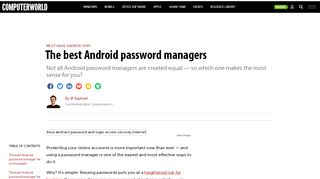 
                            13. The best password managers for Android | Computerworld